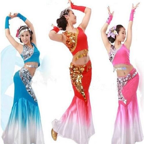 Dai Peacock Dance Dance Performance Costume Classical Dance Party Buttocks Long Tail Dresses National Dance Clothing