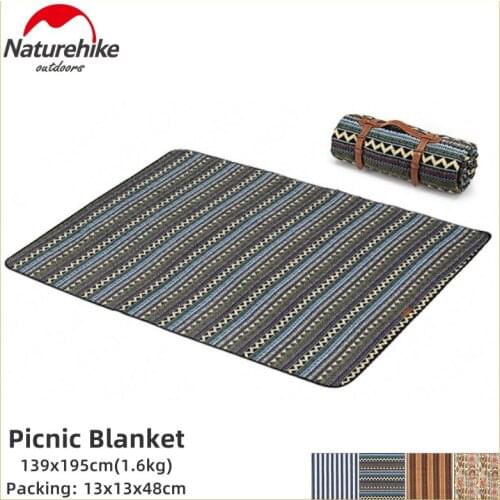 Naturehike Camping Picnic Mat Washable Moisture-proof Tent Mat Outdoor Party Portable Thickening Travel Blanket Polyester Cotton