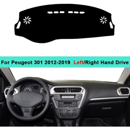 Car Inner Dashboard Cover Dash Mat Carpet For Peugeot 301 2012 2013 2014 2015 2016 2017 2018 2019 Cushion Rug Sunshade Pad