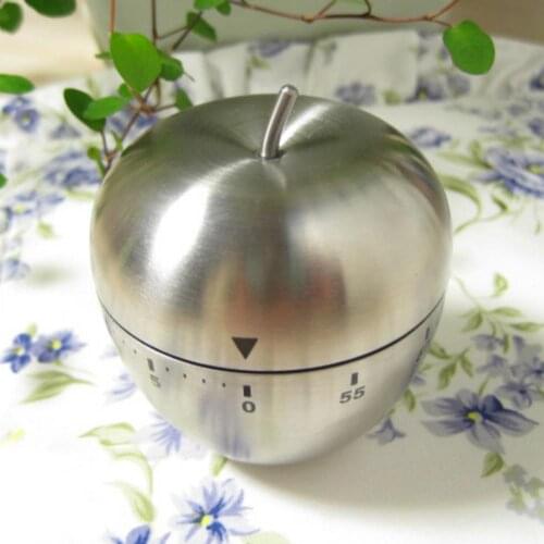 Stainless Steel Fruit Kitchen Timer Manual Mechanical 60 Minutes Cooking Alarm