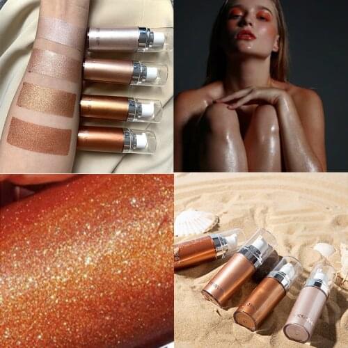 Shimmer Body Cream Highlight Liquid Body Brightening Liquid Highlights Body Brightening Liquid Milk for All Skin Types Bronzer