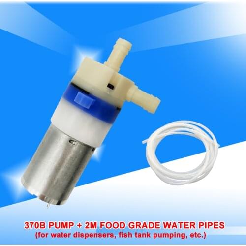 12V Micro DC Water Pump Food Grade Water Dispenser 370 Mini Pump 12 volt 0.7-1.2L/min Low Noise Long Life Self-priming Pump