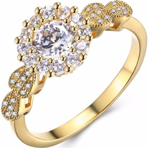 Fashion Rings rhodium plated with cubic zircon finger Ring high quality Party rings for women Free shipment