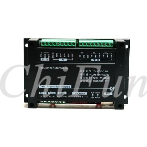 4 PT100 Temperature thermal resistance acquisition module 4AI input Modbus temperature transmitter RS232 RS485 Ethernet