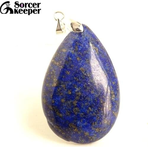 Mens Bijoux Blue Lapis Lazuli Beads Necklaces & Pendants Natural Stones Beads for Jewelry Making Accessories Womens Gift BD739
