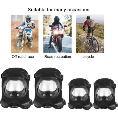 Black Motorcycle Knee Pads Women Elbow Pads Protector Moto Riding Motorbike Protective Gears Knee Protector Motocross Guards Men