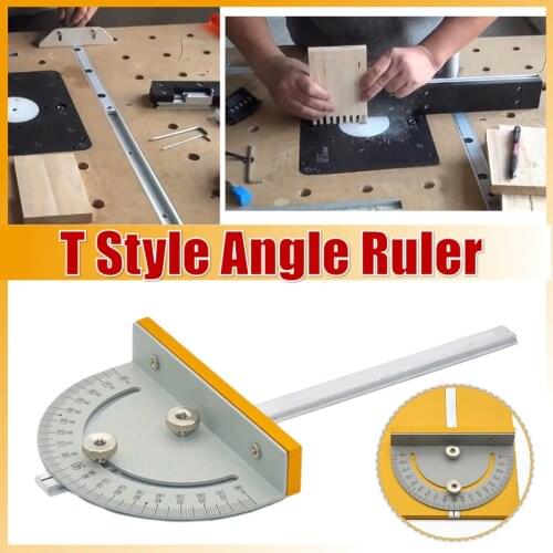 Mini Table Saw Circular Saw Table Miter Gauge DIY Woodworking Machines T-Style Angle Ruler With 180mm Handle