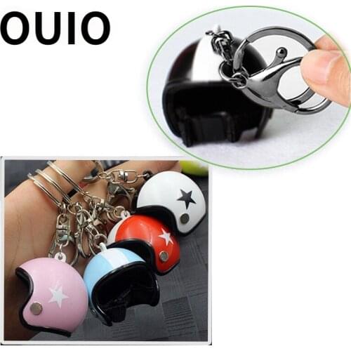OUIO 1Pcs Car Key chain Motorcycle Hat key ring Interior For BMW E90 F30 F10 Audi A3 A6 C5 C6 Opel Insignia Alfa Romeo Ssangyong