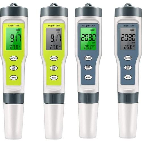 PH Meter With ATC 3 in 1 PH TDS Temp Tester High Accuracy Pocket Size Ph Tester 0.00-14.00 For Pools, Drinking Water, Aquariums