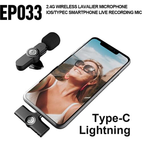 Debra Portable Wireless Lavalier Microphone Audio Video Recording Mini Microphone, iPhone/Android Interface, Real-time Speech