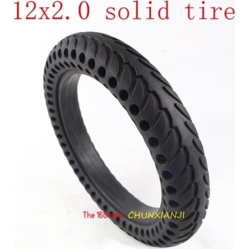 Super 12x2.0 solid tyre bike folding electric scooter wheel tire 12 inch Non-inflatable tyre fits Many gas scooter E-bike