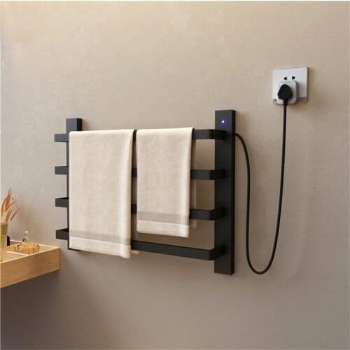 Smart Towel Rack Wall Mounted Stainless Economize Eectrothermal Home Racks Electric Towel Heater Warmer Waterproof WiFi MJ12