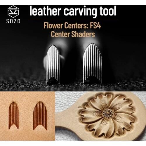 SOZO FS4 Lather Carving Tool Flower Center Shaders DIY Handmade Stamping-print Embossing Stamps 304 Stainless Steel