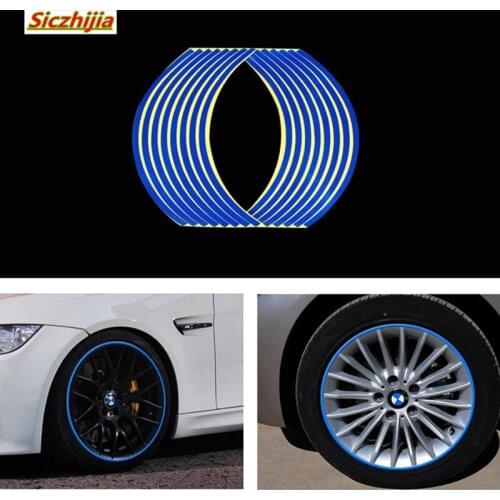 Car and motorcycle style rim stripe reflective sticker for Audi Q3 Q5 SQ5 Q7 A1 A3 S3 A4 S4 RS4 RS5 A5 A6 S6 C6 C7 S5 A7 S7 A8