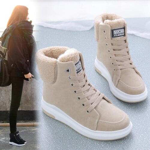 Womens ankle boots 2021 new winter shoes velvet thickened soles warm Martin boots ins hot mid-leg short boots women snow boots