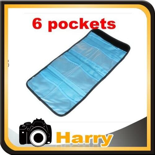 10pcs Filter Lens Case Bag Holder Pouch UV CPL ND With 6-Pockets for 25mm--82mm Camera Filter