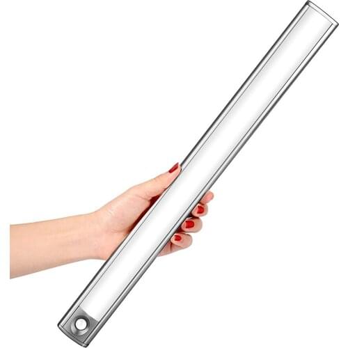 15/33LEDs Under Cabinet Light USB Rechargeable PIR Motion Sensor LED Closet Light Aluminum Night Lamping for Wardrobe Pantry