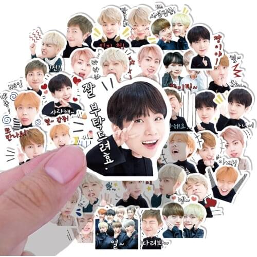 40pcs Korean Fashion Stars Bangtan Boys Kpop Idols Sticker jungkook JIMIN V SUGA Skateboard Suitcase Laptop Phone Kid Sticker