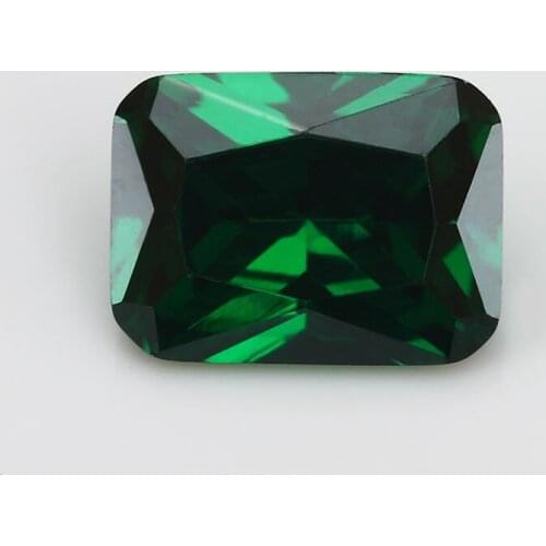 50PCS 3x5~13x18mm Octangle Princess Cut AAAAA Green Loose Cubic Zirconia Gems CZ Stone For Jewelry Diy Stone