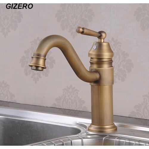 9" Basin Mixer Bathroom hot and cold Faucet Swivel Antique Bronze Deck Mounted Vessel Sink Vanity Taps ZR113