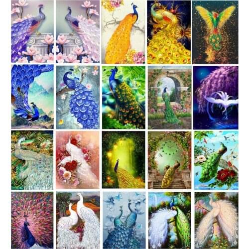Full square drill diamond painting peacock new arrival mosaic embroidery animal crafts for decorative painting wall stickers