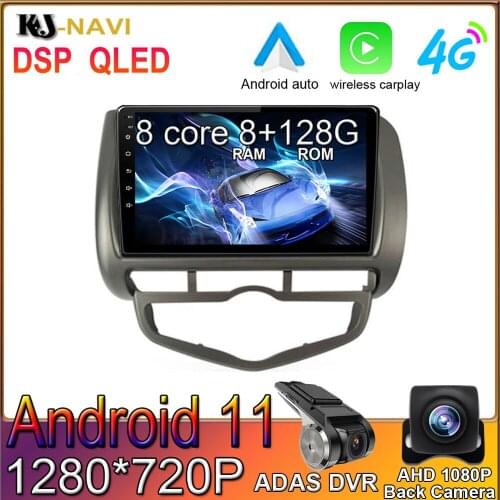For Honda Jazz/ Fit 2001-2009 DSP 6+128G Android 11 No DVD 2 Din CARPLAY Car Radio Stereo Multimedia Navigation GPS 4G LTE