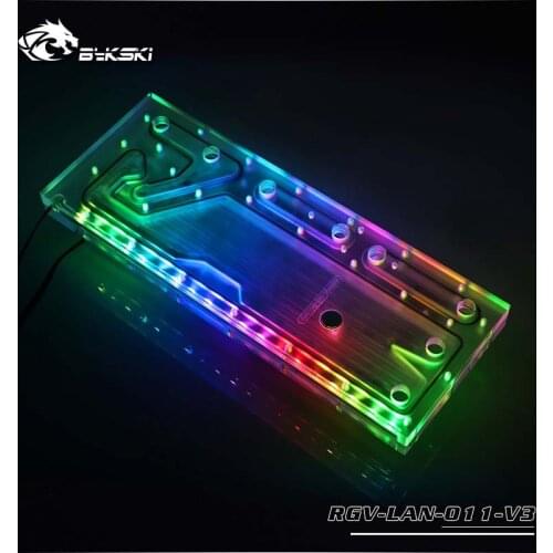 Bykski PC water cooling waterway plate channel integrated board for Lian Li PC-O11 Dynamic Case,RBW(5V) RGV-LAN-O11