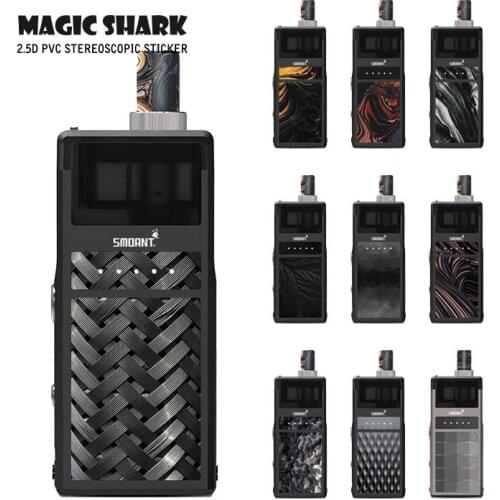 2.5D PVC Stylish Waterproof Wave Stone Print Case Cover Film Pod Skin Sticker for Smoant Pasito Vape No Fade