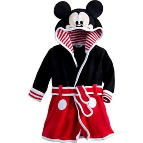 Autumn winter Hooded Children Bathrobes Kids Mickey Cartoon Bath Robe Animal For Boys Girls Pyjamas Nightgown Kids Sleepwear