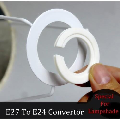For E27 To E14 Lampshade Lamp Light Shades Socket Reducing Ring Adapter Washer White Lamp Shade Accessories