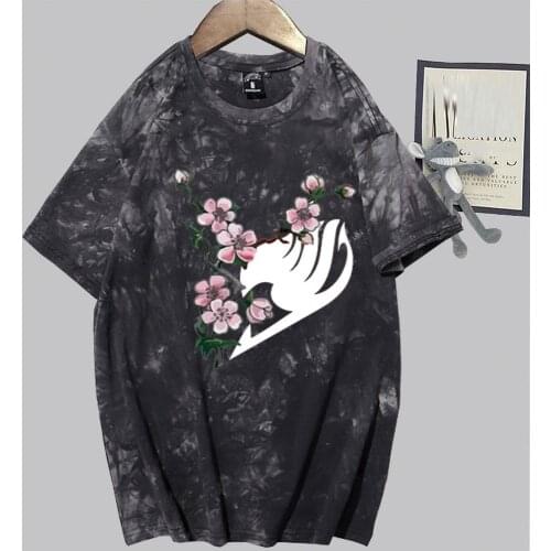 Japanese Anime Fairy Tail T Shirt Harajuku Short Sleeve Funny Oversize Tshirt Male