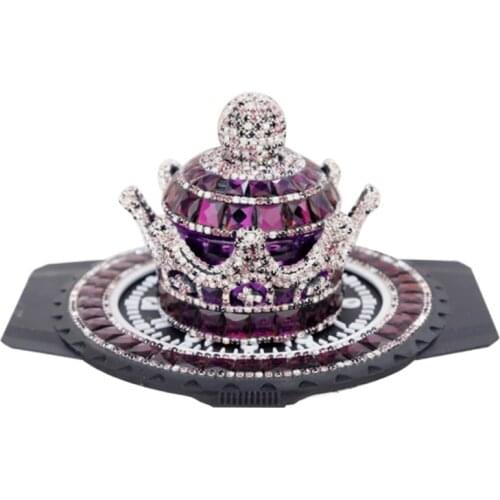 Crystal Crown Car Fragrance Diffuser Perfume Bottle Holders Ornaments Interior Decoration Car Home Office Air Fresheners