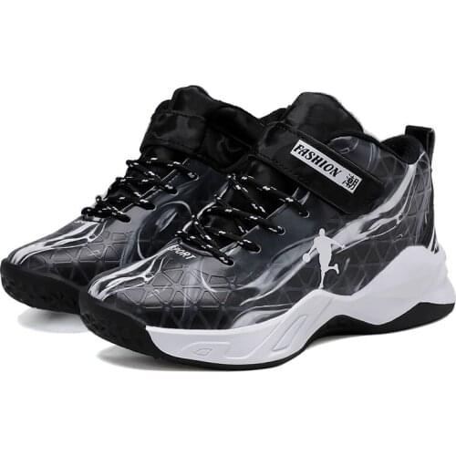 New High Quality Children Sport Shoes Top Soft Non-slip Kids Sneakers Thick Sole Boys Basketball Shoes Outdoor Boy Jordan Shoes