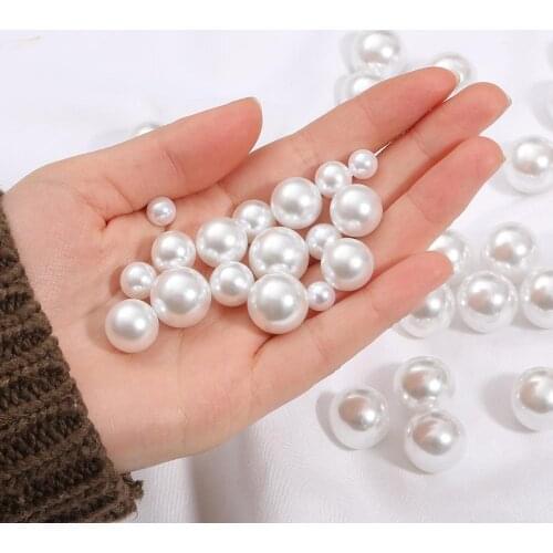 3-20mm Imitation Pearl Beads Round Loose ABS Acrylic Beads Pearls Handmade for Necklace Bracelets DIY Jewelry Components Making