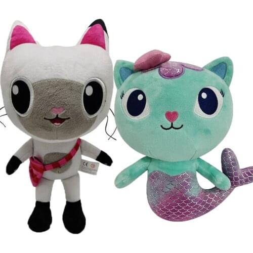 25-40cm Doll Gabbys House Cats Stuffed Plush Toy luca Pixar Kawaii Ice Scream Mercat Rod Plush Toy Kids Children Gift Hot sale