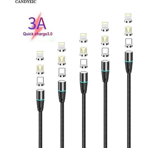 CANDYEIC Type C Magnetic phone cable for Xiaomi Mi 11 Pro Charger Data USB Charging type c cable charging android
