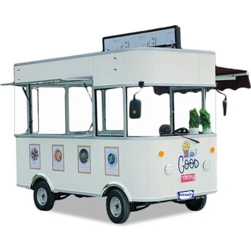 Mobile Catering Carts Street Food Truck Electric Bus 4 Wheels Food Kiosk Outdoor Food Delivery Car