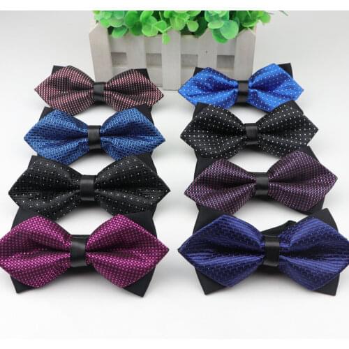 Men Leather Buckle Bowtie Dot Butterfly Knot Mens Accessories Luxurious Bow Tie Black Cravat Formal Suit Wedding Ceremony Ties