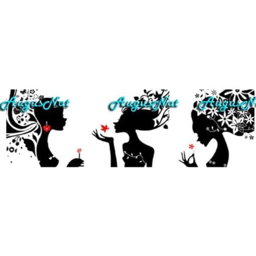 Three pictures combination diamond painting set full square women wall art 5d diy diamond dots kit mosaic painting by numbers