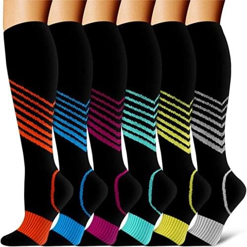 Varicose Veins Socks Unisex Compression Socks Fit For Sports Flight Travel Stockings Support Stretch Pressure Circulation