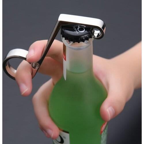 Alloy Beer Bottle Opener Simple One-Handed Cap Lifter Fridge Magnet Party Favors Gifts Beer Can Opener Destapador De Cerveza