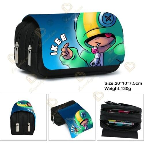 Leon Crow Student Pencil Bags Children Stars Square Small Bag Kid Polyester Cartoon Printed Pencil Case School Supplies for Gift