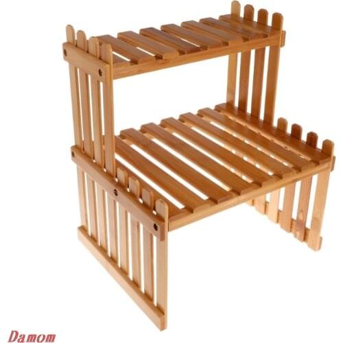 Plant Shelves Flower Garden Wooden Rack Stand Flower Display Stand Bamboo Wood Display Stand Bamboo Shelf Storage Rack Holder