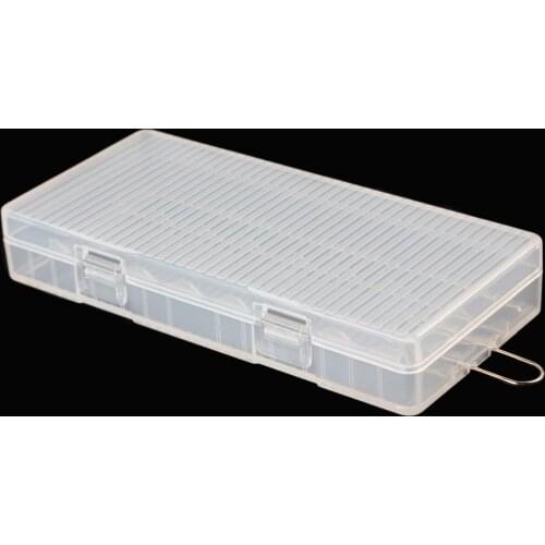 Soshine Portable Transparent Hard Plastic AA Battery Case Holder Storage Box with Hook Holder for 8 x AA Batteries Container