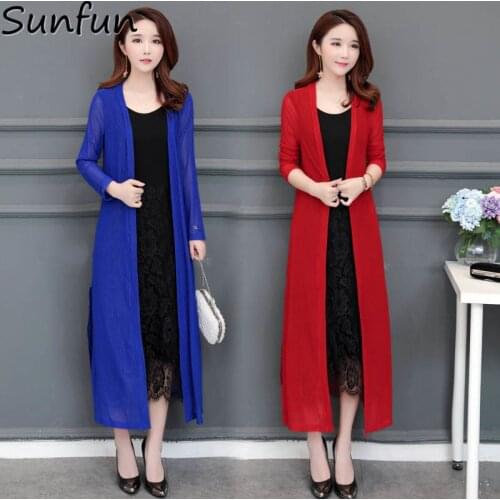 Casual 2021 New Fashion Summer Cool Ice Silk Mesh Shawl With Thin Loose Long Cardigan Sunscreen Coat