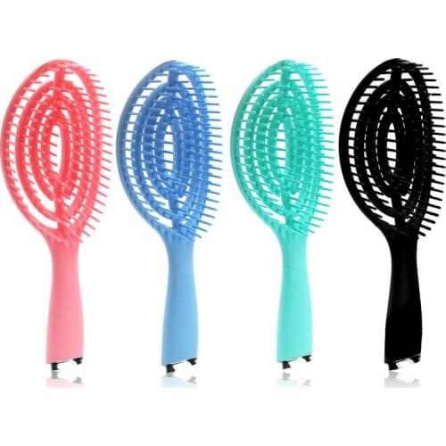 DRTWTI Women Hair Scalp Massage Comb Nylon Hairbrush Curly Detangle Hair Brush for Salon Hairdressing Tools