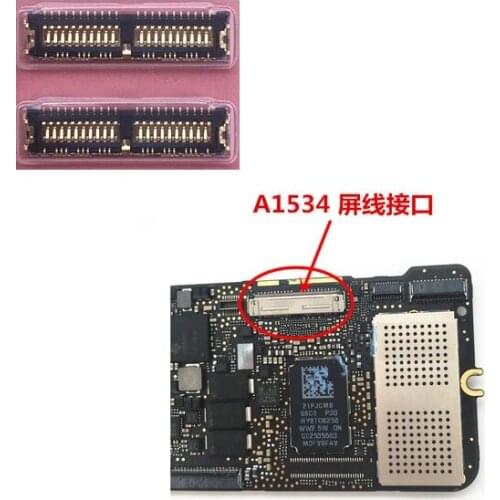 1-10pcs LCD display screen FPC connector socket on motherboard For MacBook 12” A1534 year 2015-2017