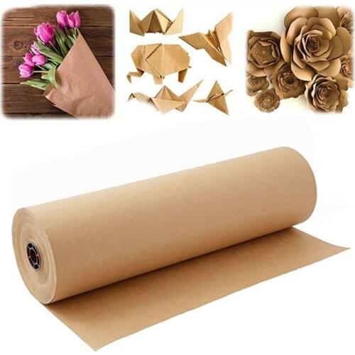 Meters Brown Kraft Wrapping Paper Roll For Wedding Birthday Party Gift Wrapping Parcel Packing Art Craft 30Cm Reasonable