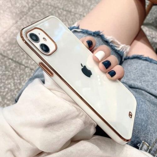 Luxury Clear Transparent Soft Phone Case For iPhone 12 11 Pro Max Mini XS XR X R 8 7 Plus SE 2020 12Pro Covers For Girl Lady Men
