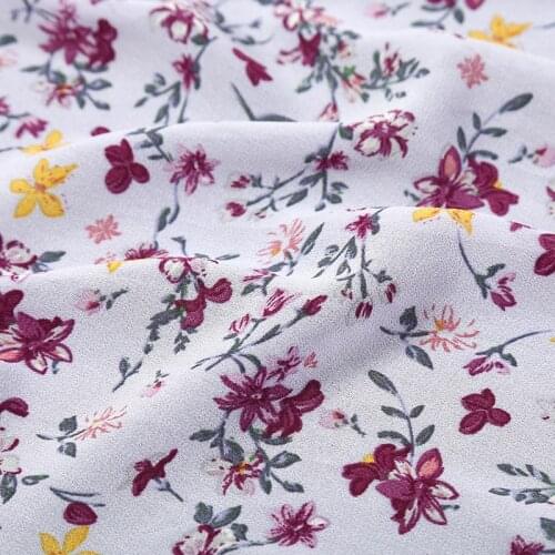 Fabric for Dress Shirts Polyester Fabric Crepe Flower Printed Fabric Chiffon fabric